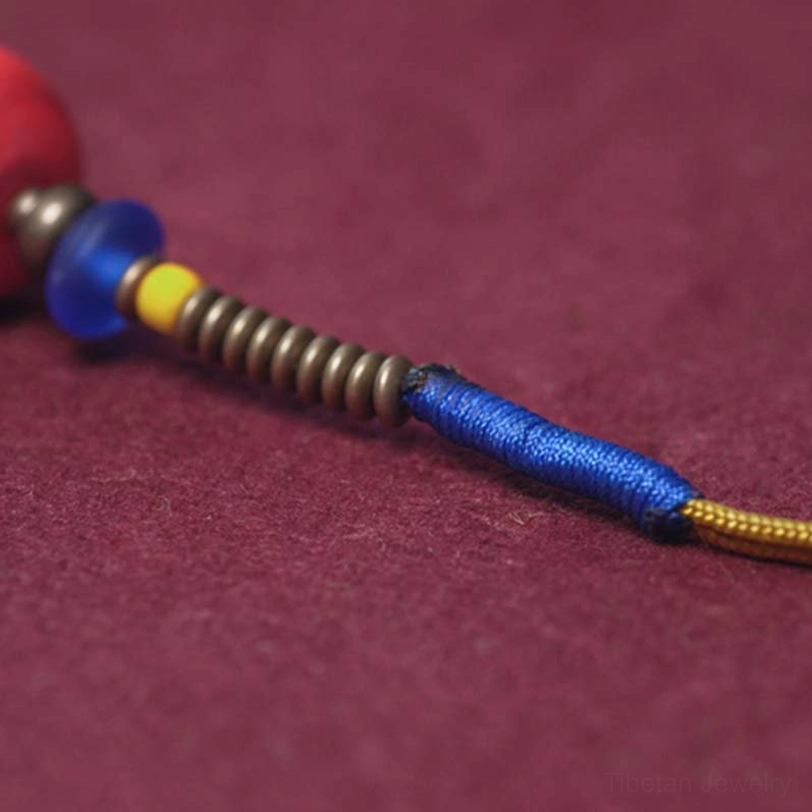 108 bodhi seed prayer beads with dzi stone and traditional red tassel for meditation practice