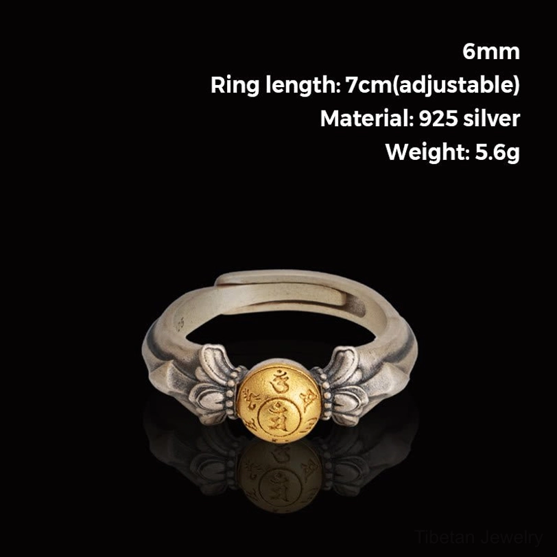 International ring size conversion chart with multi-country sizing standards and ring measuring guide for Manjusri mantra ring