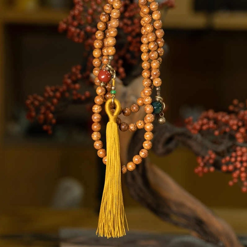 108 Bodhi seed mala bracelet authentic natural beads Tibetan spiritual meditation jewelry
