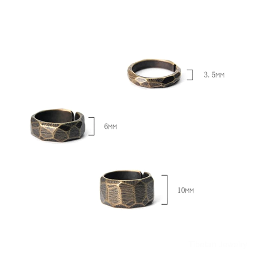 Copper ring authentic handmade traditional tibetan artisan craftsmanship