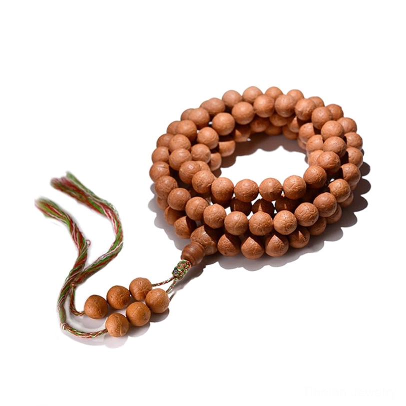 Bodhi seed mala beads showing authentic Nepal craftsmanship with traditional hand-knotted premium string