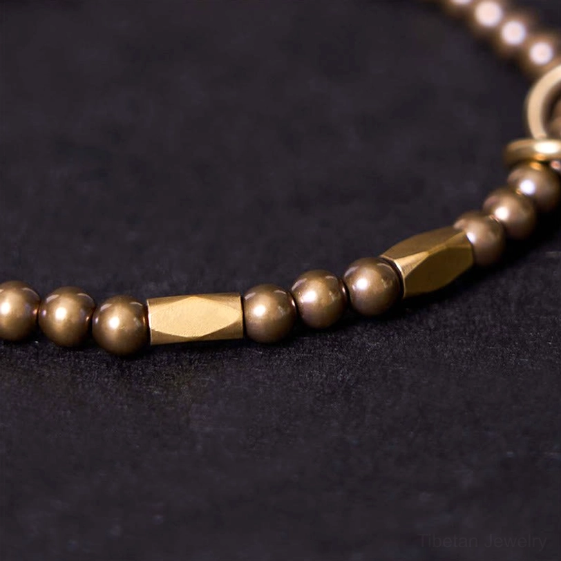 Brass couple bracelet for spiritual practice meditation and intention setting daily wear energy