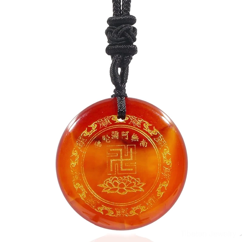 Buddhist swastika lotus pendants collection lifestyle arrangement display