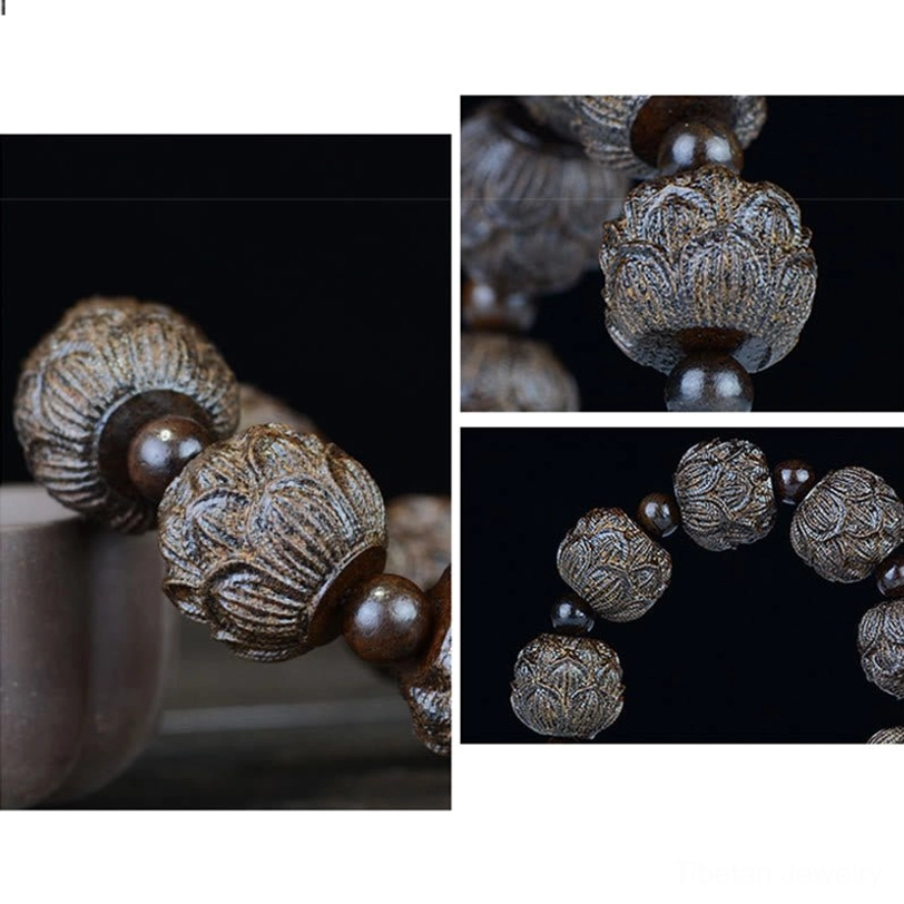 Ebony wood dragon carved bracelet lifestyle wear showing spiritual protection and good fortune symbolism