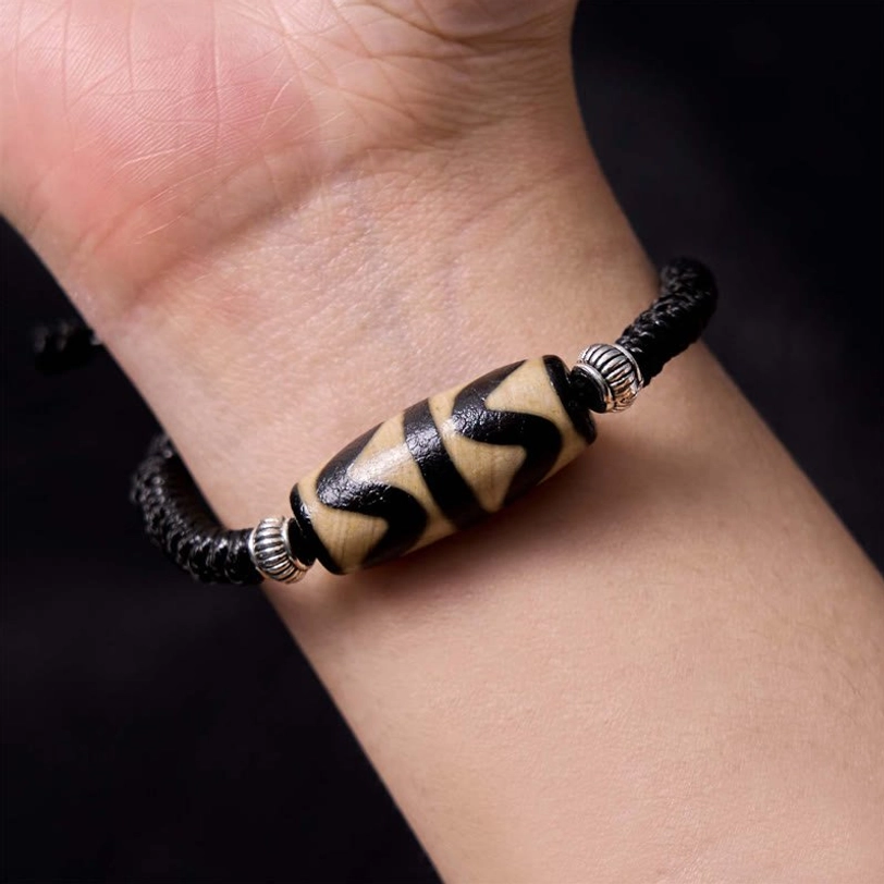 Tibetan dzi bead bracelet entrepreneur success symbol for wealth manifestation and business growth