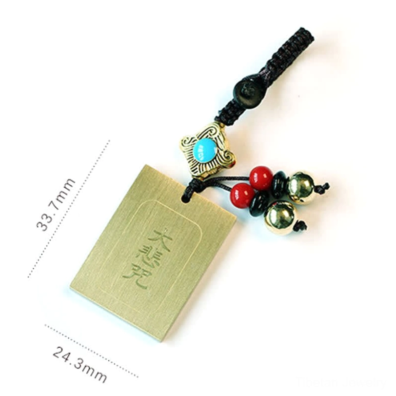 Feng Shui Bagua and Wenchang brass keychains collection display set showing multiple design variations and styles