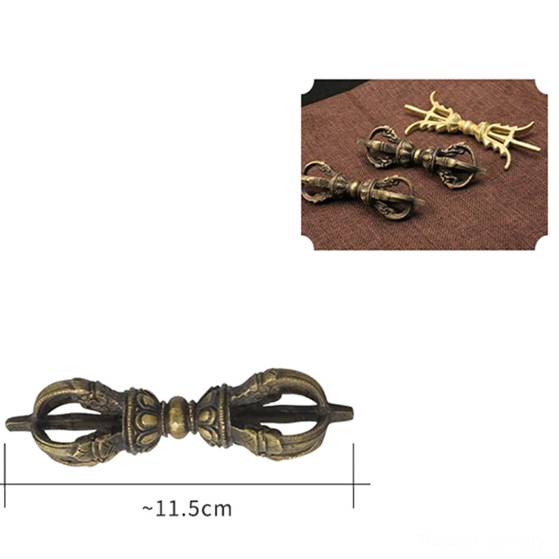 Tibetan Vajra Dorje complete view displaying the five prongs representing five wisdoms and Buddhist enlightenment path