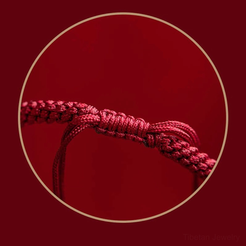 Handcrafted Tibetan Om Mani Padme Hum cinnabar bracelet with premium materials and artisan weaving technique