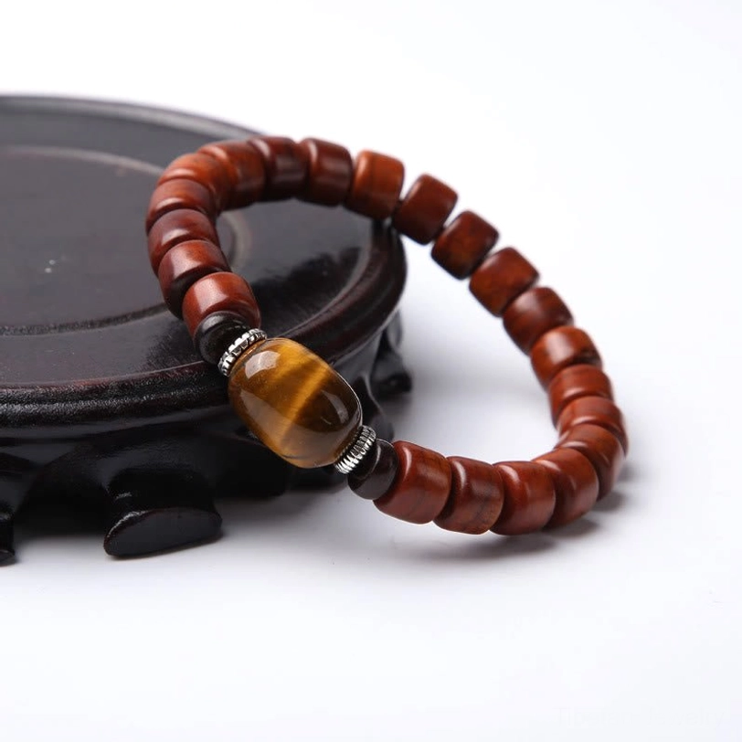Handmade Tibetan bone bead bracelet artisan crafted natural stone variations