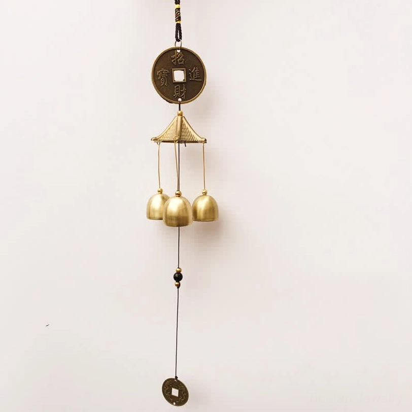 Handmade Tibetan wind chime artisan craftsmanship copper and iron materials