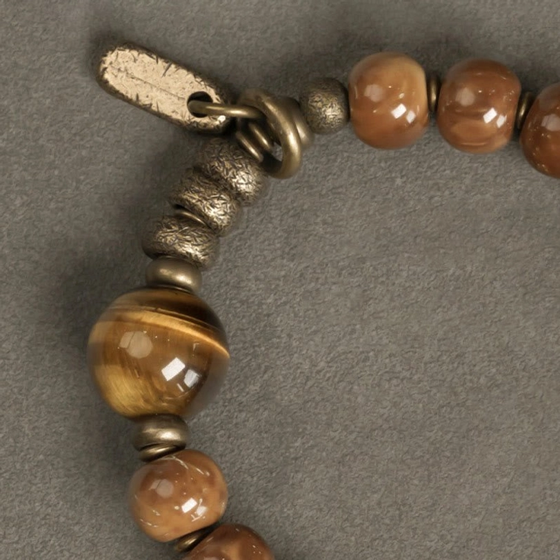 Tibetan kuka seed wealth bracelet on wrist lifestyle wear demonstration