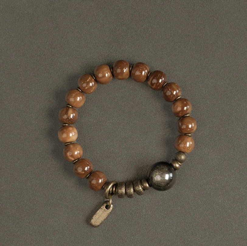 Kuka seed prosperity bracelet handcrafted beads close-up texture detail