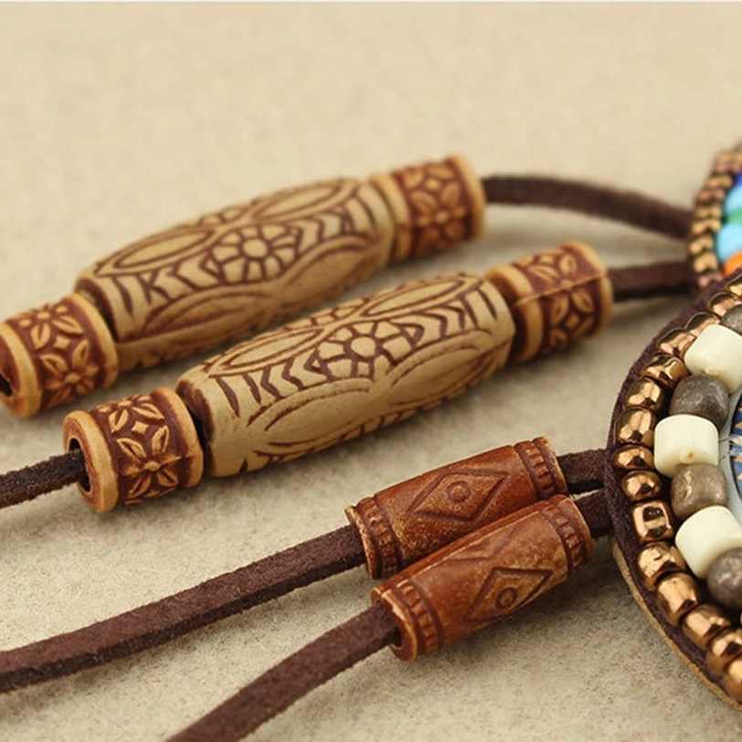 Mandala consciousness necklace pendant with chakra-inspired beadwork and spiritual symbolism