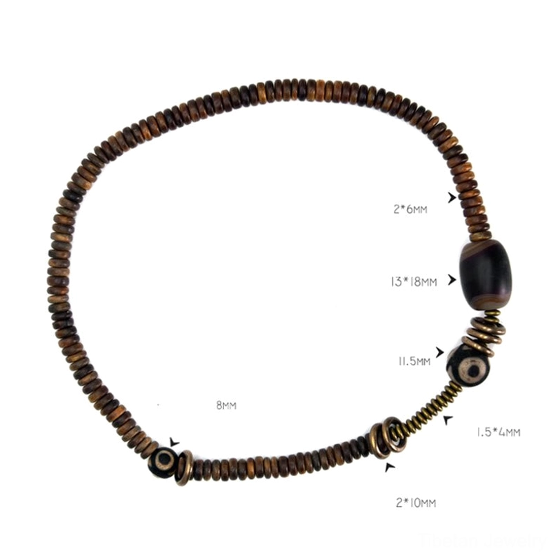Mindful fashion Dzi bead protection bracelet - bohemian spiritual jewelry accessory