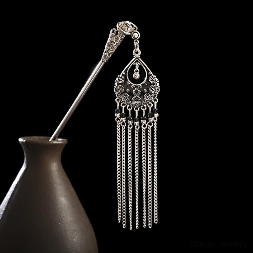 Moon black tassel hairpin grounding stability protection phase
