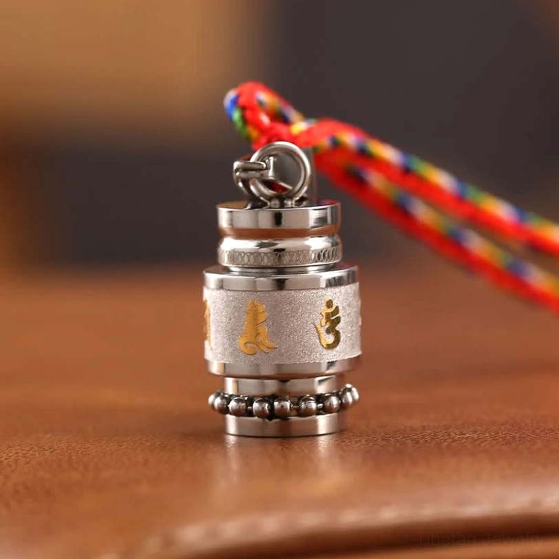 Om Mani Padme Hum Tibetan wisdom pendant necklace with multiple color and style options