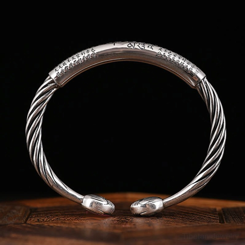 Sacred Six Syllables Om Mani Padme Hum copper cuff bracelet spiritual meaning