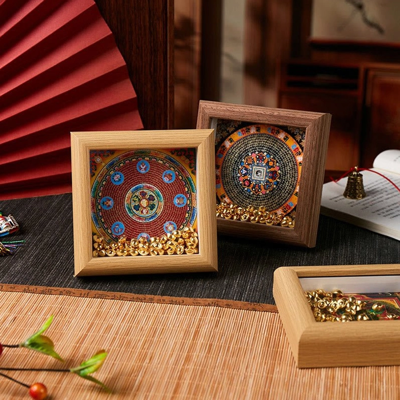 Tibetan Buddhist Om Mani Padme Hum thangka frame sizing dimensions and proportions for home meditation space display