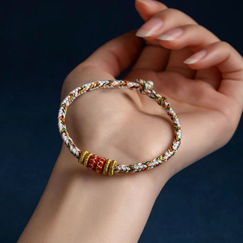 Premium quality handmade Tibetan zodiac natal Buddha bracelet with natural materials