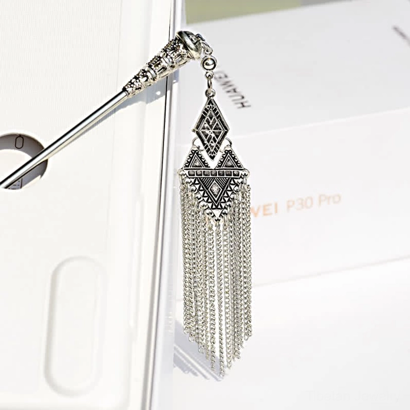 Prismatic tassel hairpin rainbow spectrum diversity celebration