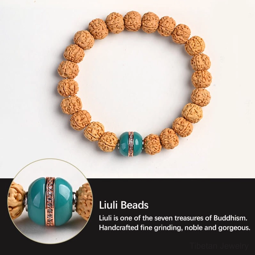Authentic handcrafted Rudraksha Bodhi seed bracelet for spiritual seekers and practitioners