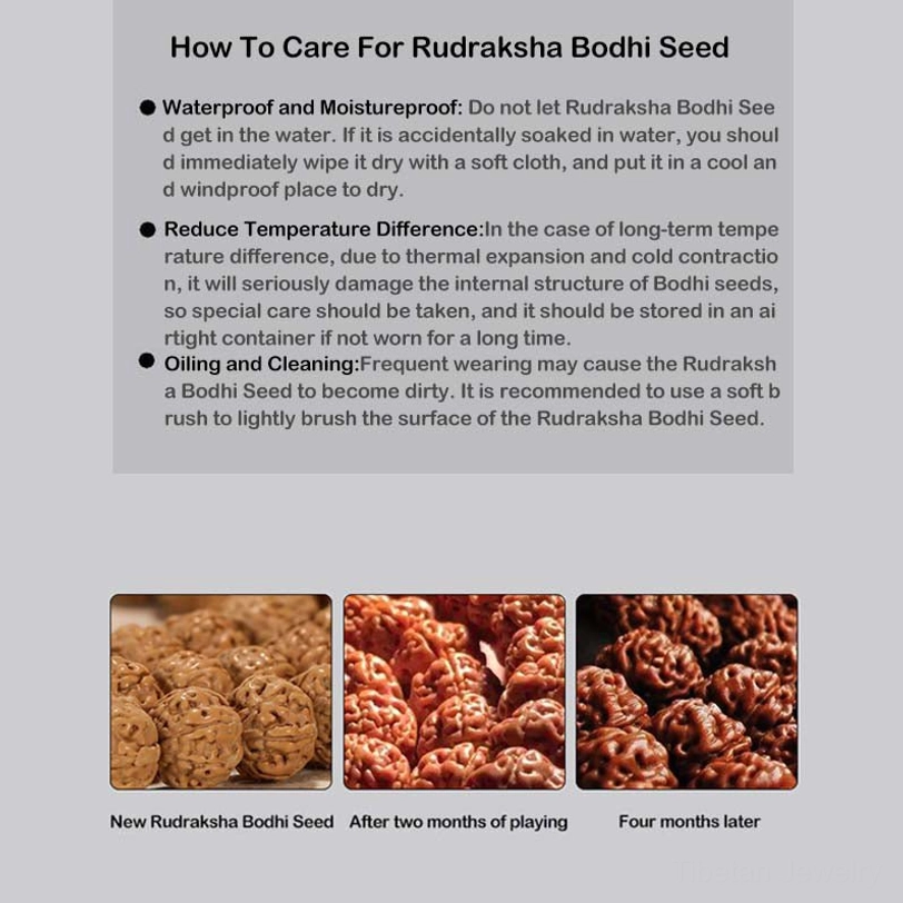 Rudraksha Bodhi seed bracelet gift box packaging for spiritual wellness present