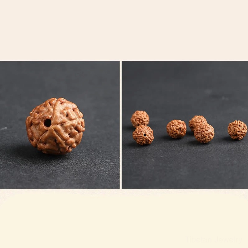 Rudraksha Pixiu bracelet care and maintenance, natural material beads closeup showing texture and quality