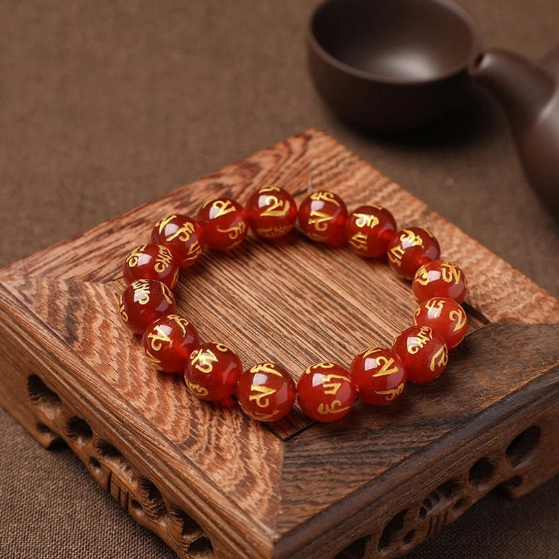 Sacred mantra bracelet om mani padme hum representing enlightenment and spiritual transformation journey