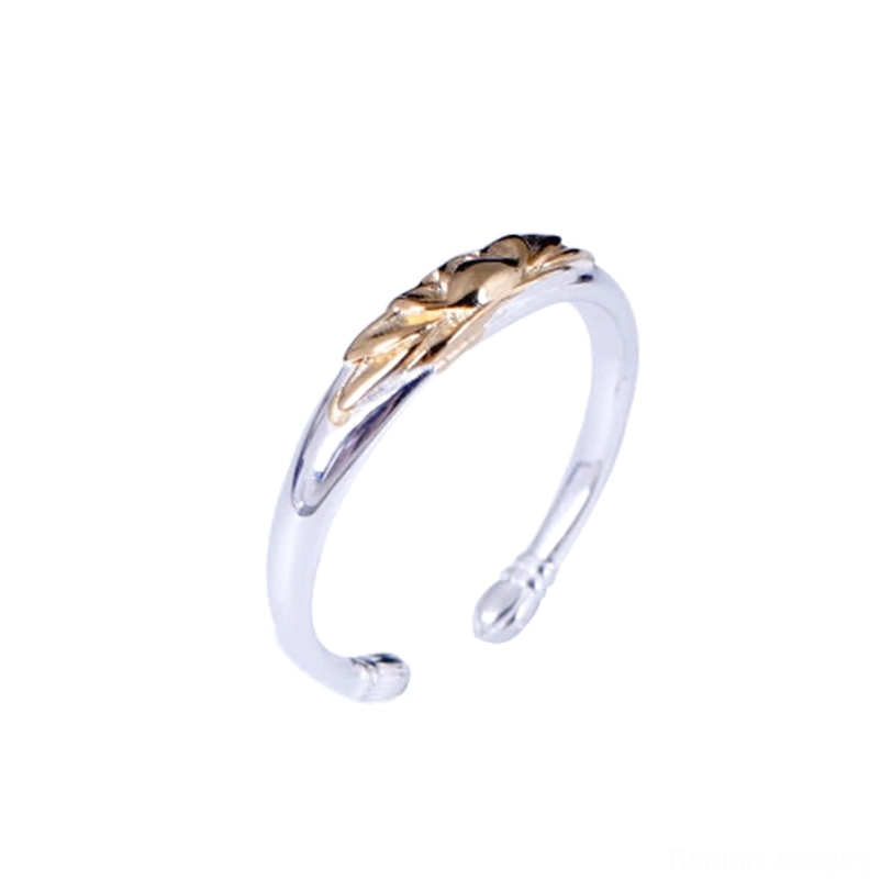 Sterling silver lotus ring lifestyle wear comfort fit demonstrating adjustable open cuff design for all sizes