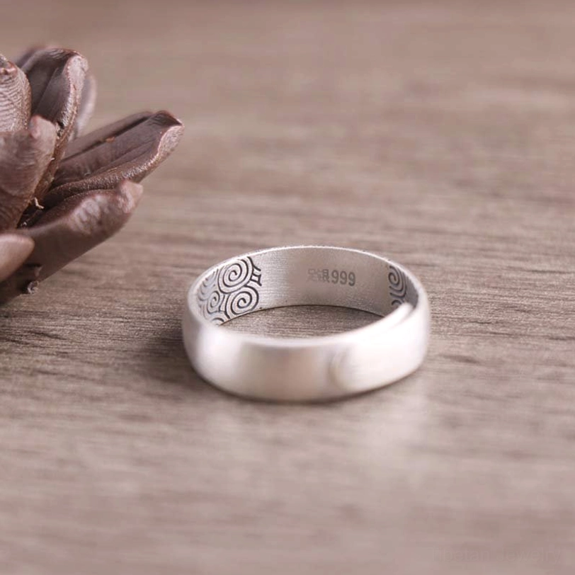 tibetan blessed sterling silver ring collection - lotus elephant om mani padme hum symbols