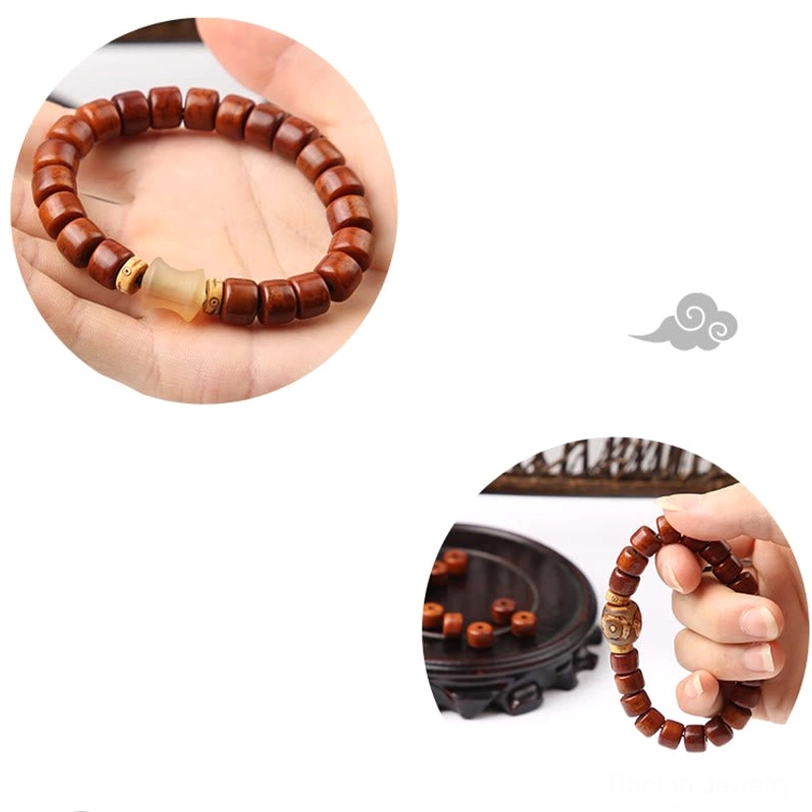 Tibetan bone beads and dzi bead bracelet cultural spiritual significance heritage