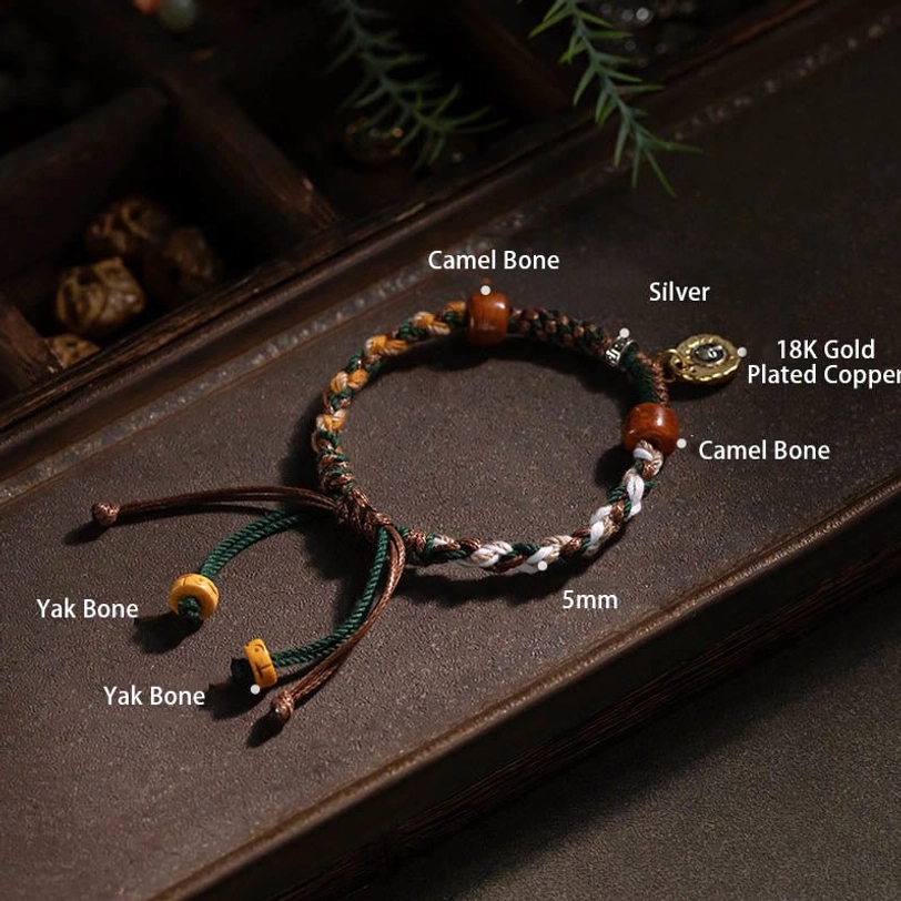Tibetan harmony rope bracelet ideal for meditation, yoga, and spiritual practice enthusiasts