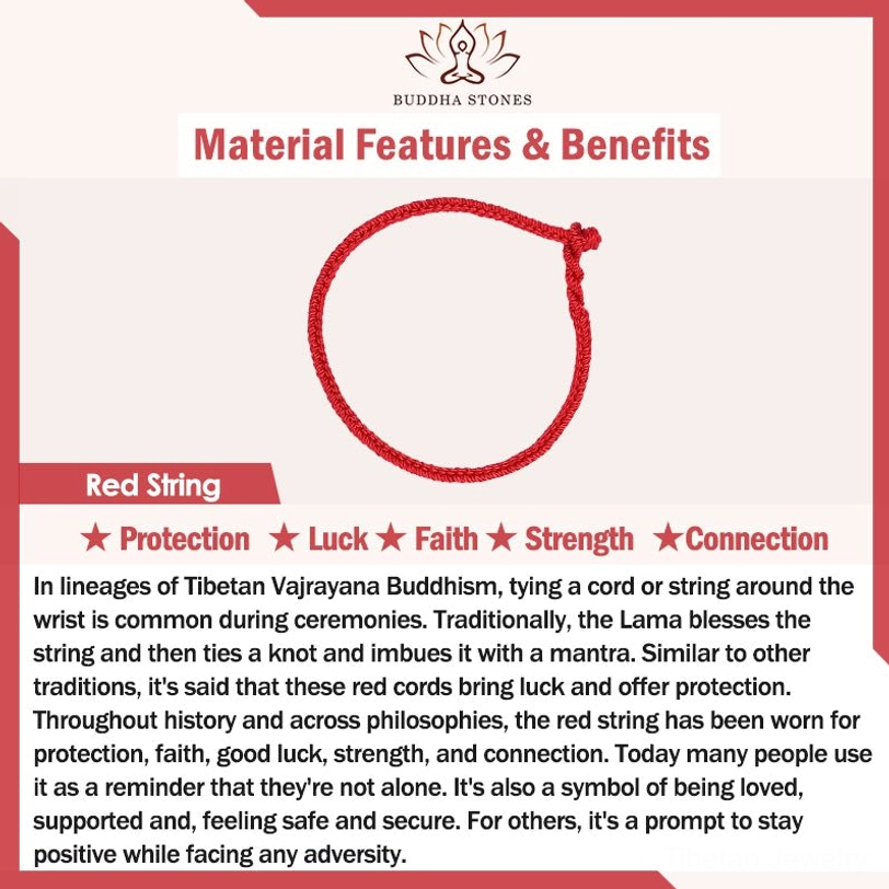 Tibetan protection bracelet packaging and presentation, handmade red and black braided string options