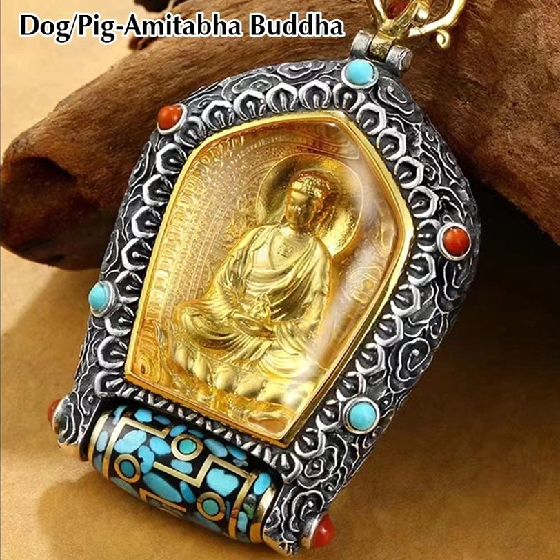 Tibetan Buddha pendant worn styling guide spiritual necklace fashion