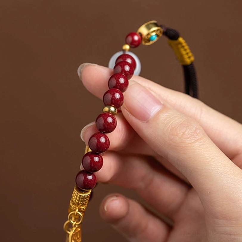 Tibetan cinnabar ruyi peace blessing car hanging ornament product packaging and presentation