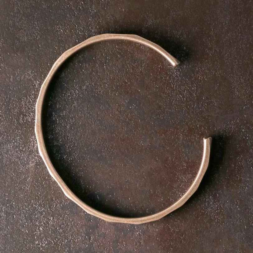 Tibetan copper bracelet prosperity symbol unisex sizing both men's and women's dimensions shown