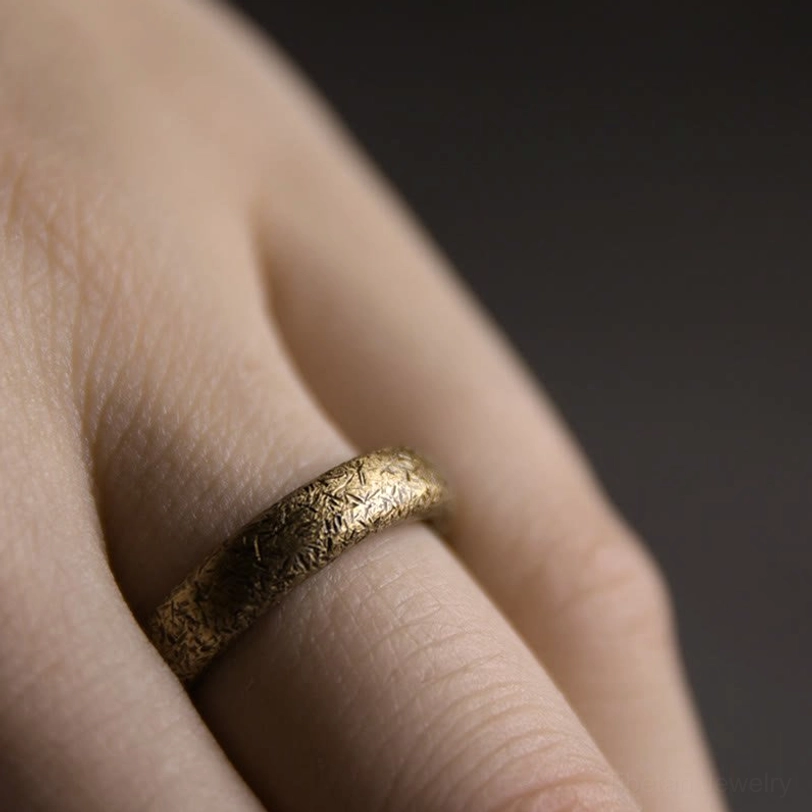 Tibetan vintage textured copper couple ring lifestyle - authentic handmade design with healing energy copper properties for spiritual balance