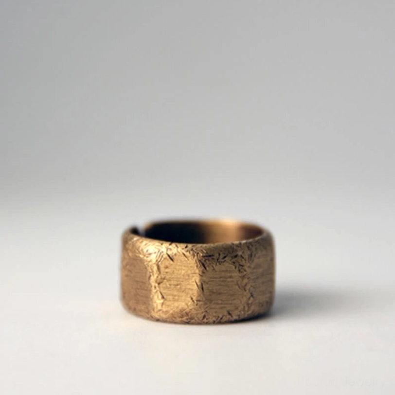 6mm frosted copper prosperity ring - delicate band width option for refined minimalist aesthetic
