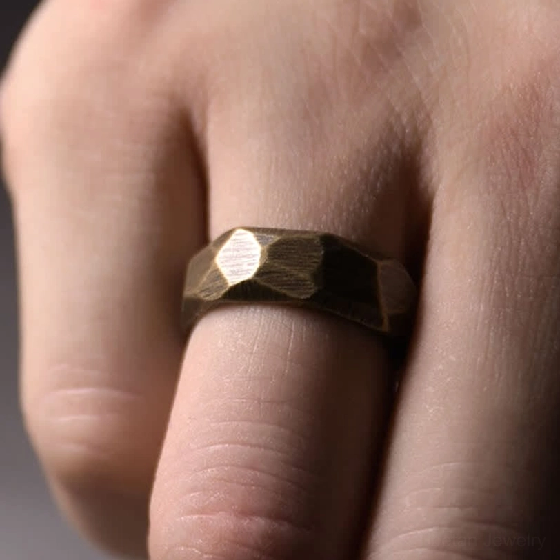 Tibetan copper wealth ring adjustable open cuff spiritual energy conductor
