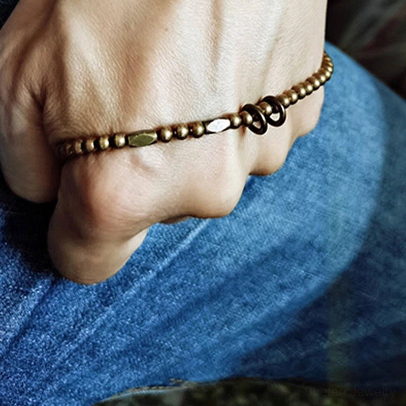 Tibetan blessed couple bracelet gift set with message card perfect for anniversary and soulmate gifts