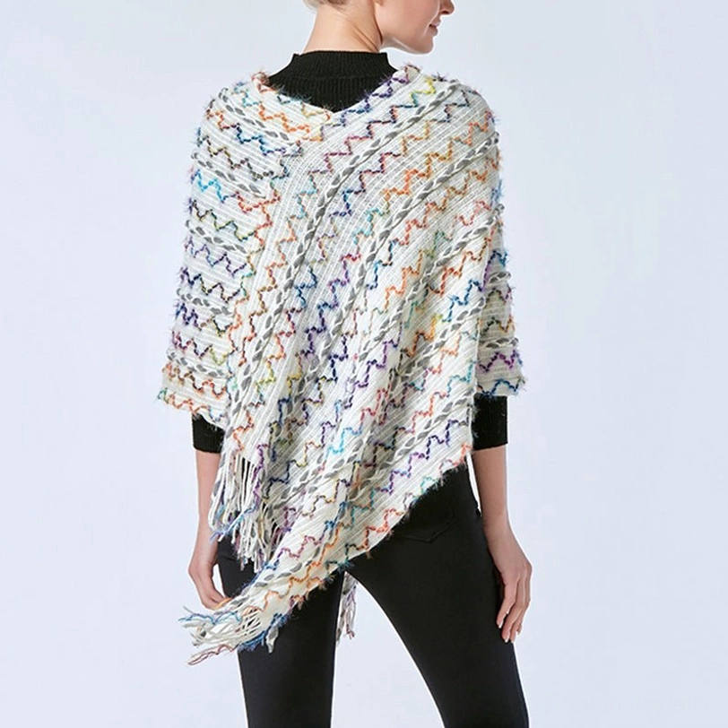 Tibetan cultural striped shawl poncho connecting wearers to ancient Himalayan traditions