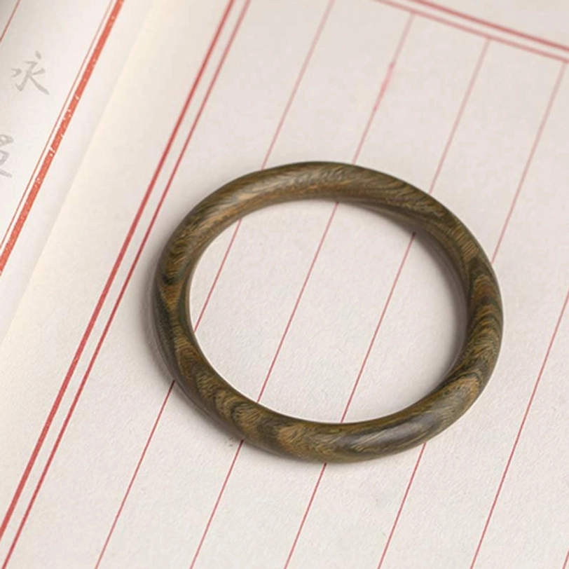Tibetan ebony wood protection bracelet - grounding spiritual bangle for emotional resilience and inner peace