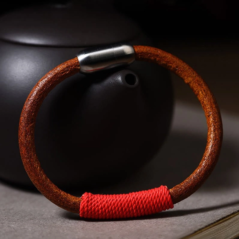 Tibetan five elements leather braided bracelet - complete size and color options
