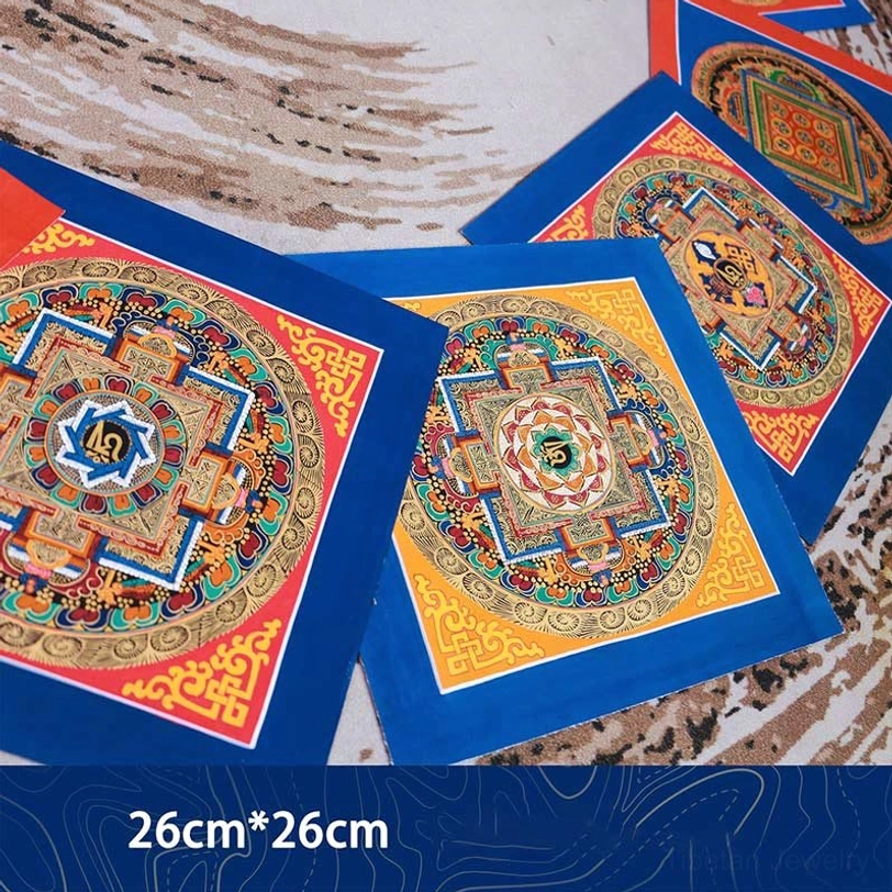 Handcrafted Tibetan thangka blind box product showing premium packaging and authentic artisan quality