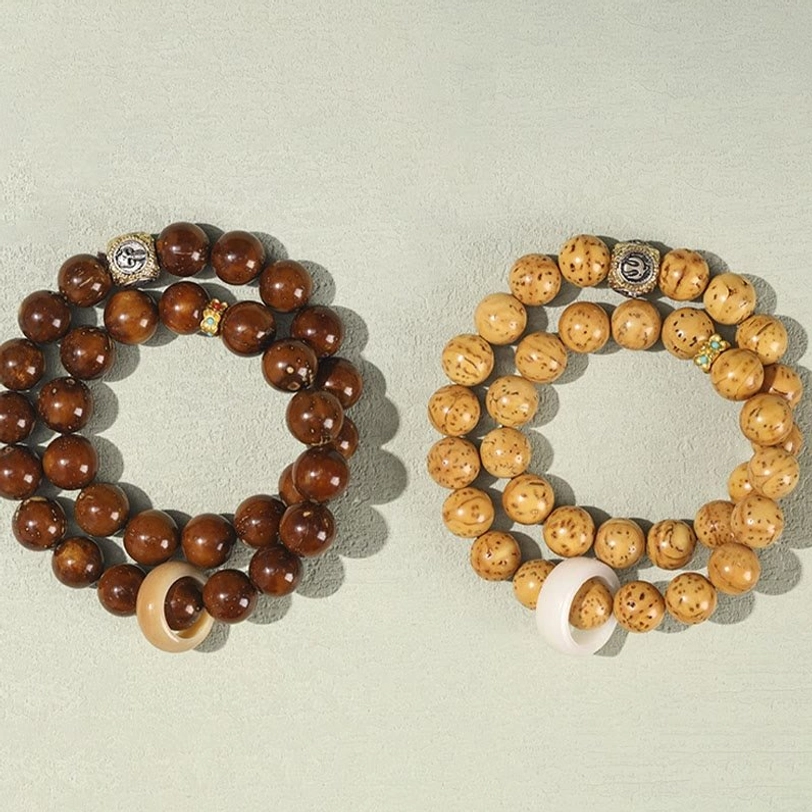 Tibetan handmade Bodhi seed prayer bracelet artisan craftsmanship showing quality construction and natural materials