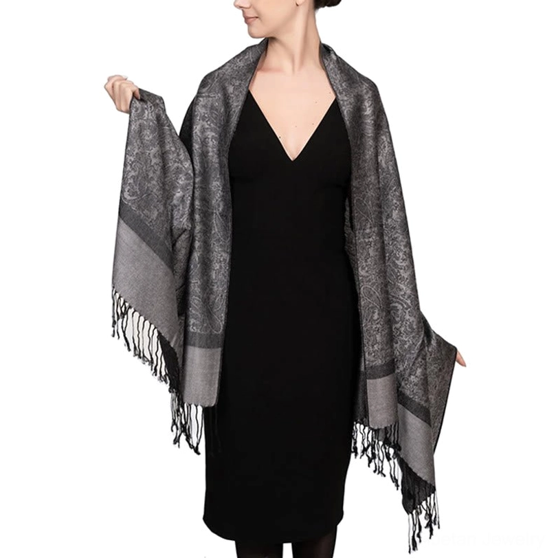 Tibetan jacquard shawl color authenticity - natural dye variations