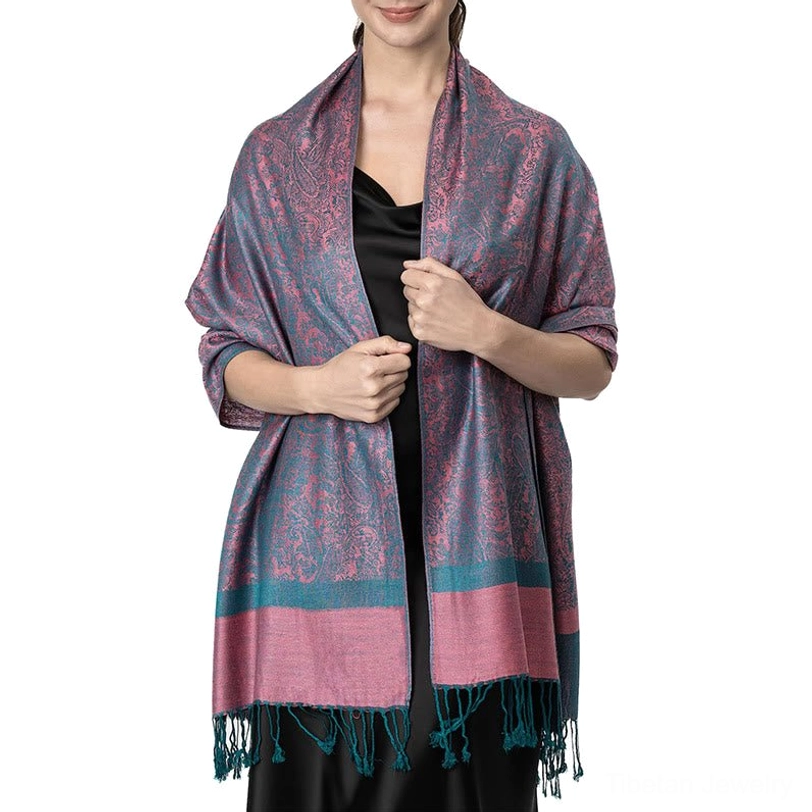 Tibetan jacquard shawl gifting inspiration - meaningful present