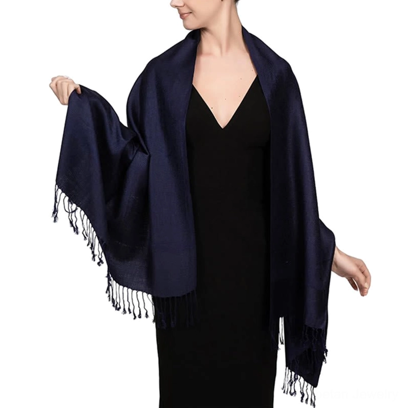 Tibetan jacquard shawl with sweater layering - casual fashion
