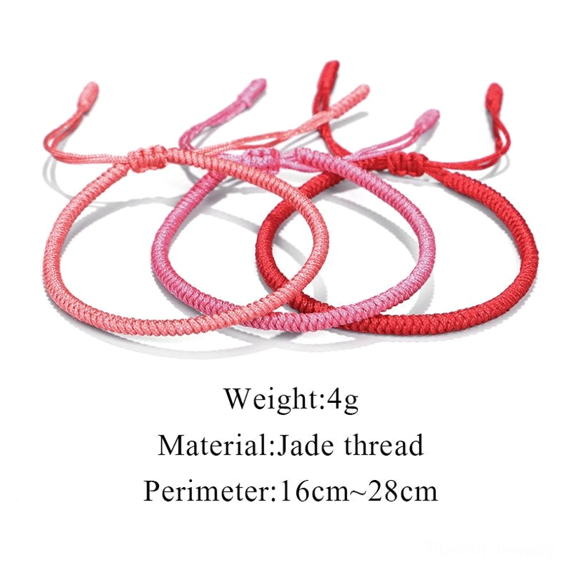 Tibetan King Kong knot bracelet gift presentation showing 3-piece set with packaging for mindfulness and spiritual practice