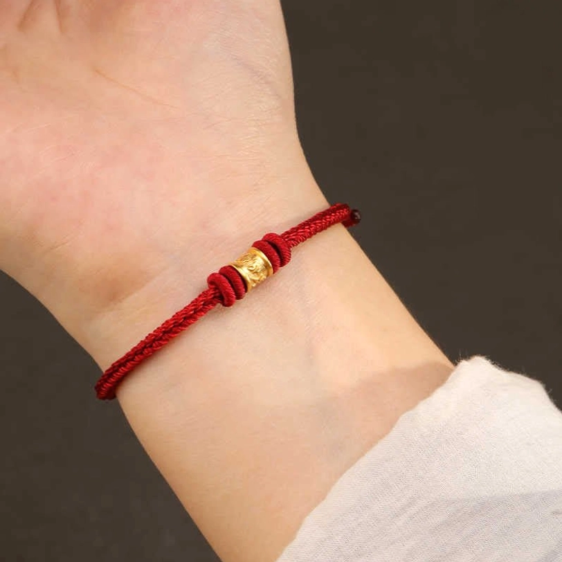 Tibetan om mani padme hum bracelet worn on wrist, daily spiritual wear with adjustable fit